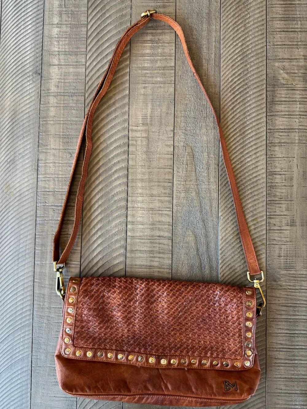 Belleza Mandova Kompanero The Sling Woven Leather Retro Crossbody Bag Boho Purse